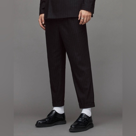 Allsaints Blues Pinstripe Blazer - size 42/ Blues Pinstripe trouser Size 34 - Picture 14 of 15